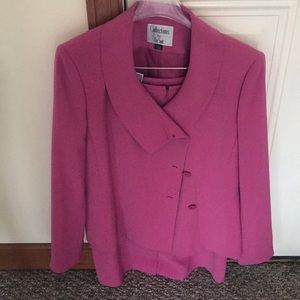 Dark rose/pink skirt suit